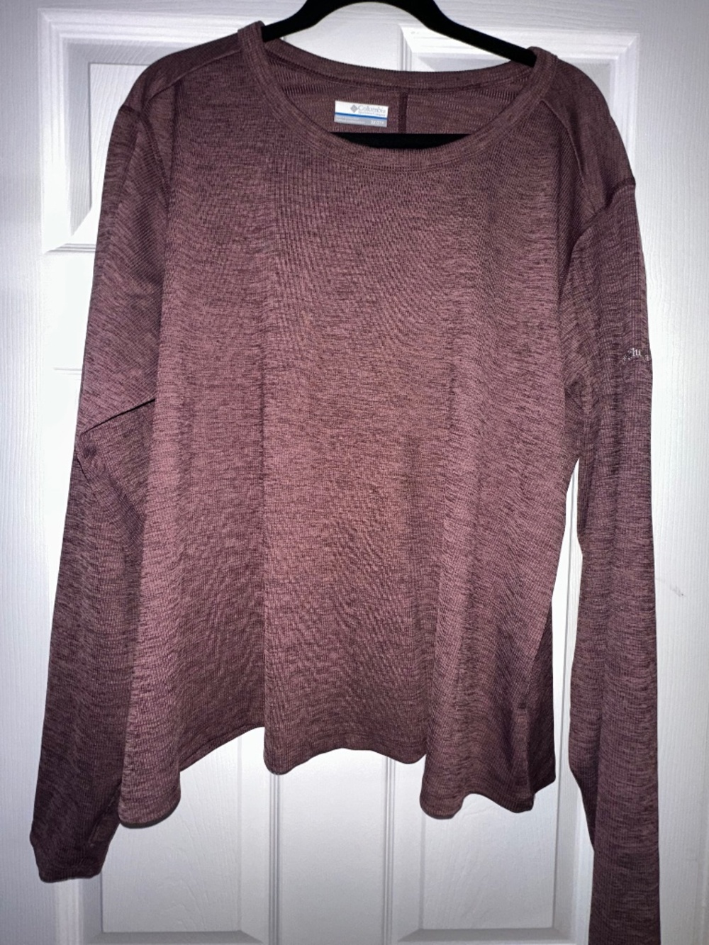 Columbia Women’s Omni-Wick Long Sleeve Performance Top 3X Purple Heather SPF Moi
